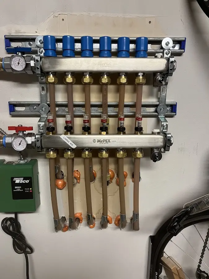 Plumber performing Gas Line Installation at a residential property in El Cerro